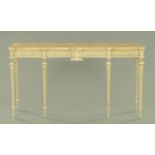 An Adam style painted console table,