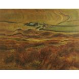 Peter Shaw, oil on canvas "Matley Moor", 69 cm x 90 cm, framed, signed and dated 1977.