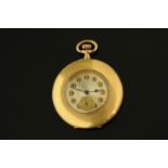 A Swiss pocket watch, with plated case by the Geneva Watch Case Co., the movement by Rode Watch Co.