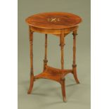 A late Victorian Sheraton Revival oval occasional table,