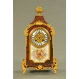 A mid 19th century French Ormolu and boulle marquetry mantle clock,