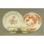 A Meissen hand painted decorative plate, with impressed and printed mark verso,