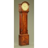 A Scottish mahogany longcase clock by Howden of Edinburgh, with circular dial,