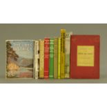 A map and nine books on The Lake District,