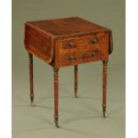 A 19th century mahogany drop leaf occasional table,