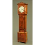 A 19th century mahogany longcase clock, with circular dial and two-train movement by TH Richards,