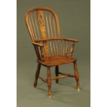 A 19th century Windsor armchair,