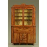 A Georgian mahogany secretaire bookcase,