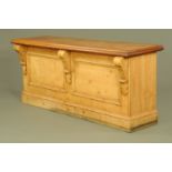 A Victorian mahogany and pine haberdashers counter,