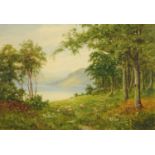 Edward Horace Thompson (1879-1949), watercolour, probably Derwentwater. 33 cm x 48.