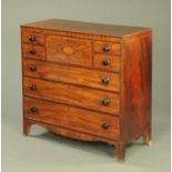 A 19th century mahogany chest of drawers,