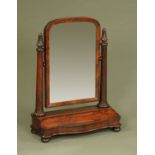 A Victorian mahogany dressing table mirror,