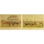 Two 19th century Liverpool Great National Steeplechase 1852 engravings,