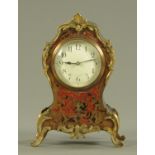 A 19th century boulle style mantle clock,