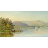 Ebenezer Alfred Warmington (1830-1903), watercolour, "Windermere from The Fairfield Horseshoe".