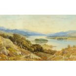 Edwin A Penley (1807-1870), watercolour, "Windermere from Holbeck Ghyll".