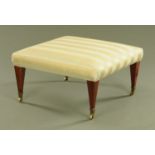 A mahogany square footstool,