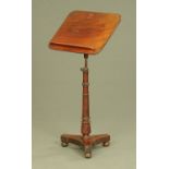 A Regency/William IV mahogany reading table,