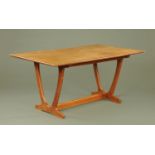 A teak dining table after a design by Edward Barnsley (Cotswold School), circa 1960's,