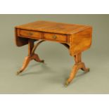 A George III style mahogany sofa table,