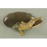 A Continental cold painted bronze ashtray/vesta, circa 1900,