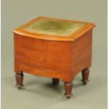 A Victorian mahogany commode, with pull out step,
