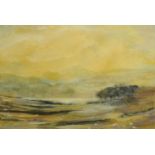 Karen Wallbank, oil on board "Waters Edge", 39.5 cm x 57 cm, framed, signed (see illustration).