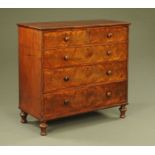 A Victorian mahogany chest of drawers, stamped W & C Wilkinson 14 Ludgate Hill.