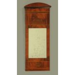 A 19th century mahogany pier mirror,