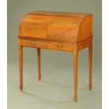 A mahogany cylinder bureau,