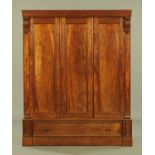 A Victorian mahogany wardrobe,