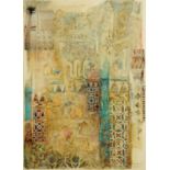 Lynda Roberts, mixed media "Alhambra IV", 70 cm x 52 cm, framed, signed.