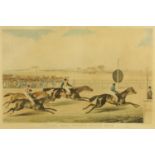 A Liverpool Grand National Steeplechase coloured engraving,