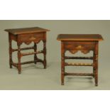 A pair of side tables,