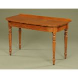 A George III mahogany dining table D end only. Width 115 cm.