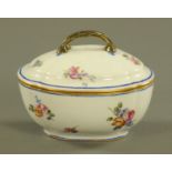 A Sevres porcelain lidded bowl,