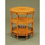 An Edwardian satinwood octagonal occasional table,