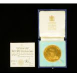 A 22 ct gold limited edition 2" Battle of Britain Commemorative medal, Toye Kenning and Spencer Ltd,