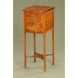 A 19th century bedside cabinet,