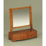 A 19th century mahogany dressing table mirror, with angled uprights,