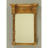 A 19th century giltwood and gesso pier glass, with bevelled mirror plate.