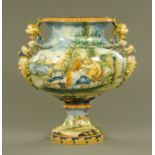 A large Cantagalli vase, late 19th century,