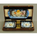 Cased Coronet Ware Elves sandwich set, 6 place settings (see illustration).