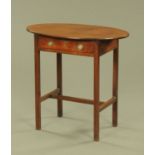 A George III mahogany oval occasional table,