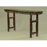 A 19th century Chinese hardwood altar table,