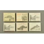 Wainwright Alfred six first editions Scottish Mountain Drawings Volumes 1, 2,