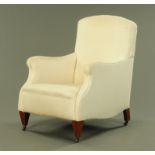 An Edwardian mahogany armchair,