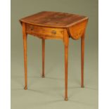 A Sheraton Revival rosewood twin drop flap occasional table,