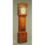 An early 19th century oak longcase clock,