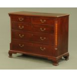 A 19th century mahogany chest of drawers,